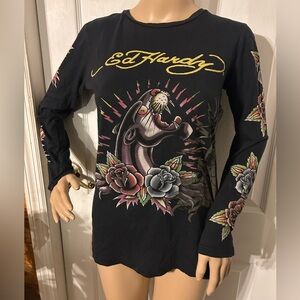 Rare Ed Hardy long sleeve t-shirt #edhardy #y2k #egirl #graphictee